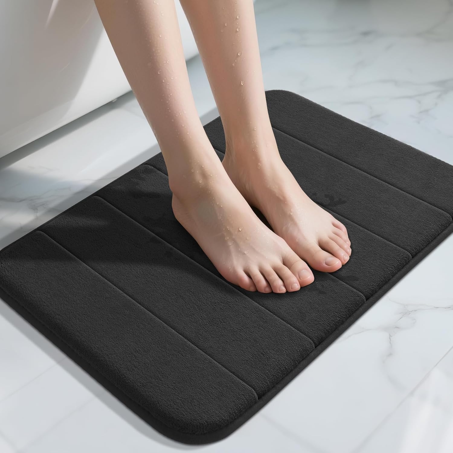 Grey Memory Foam Bath Mat