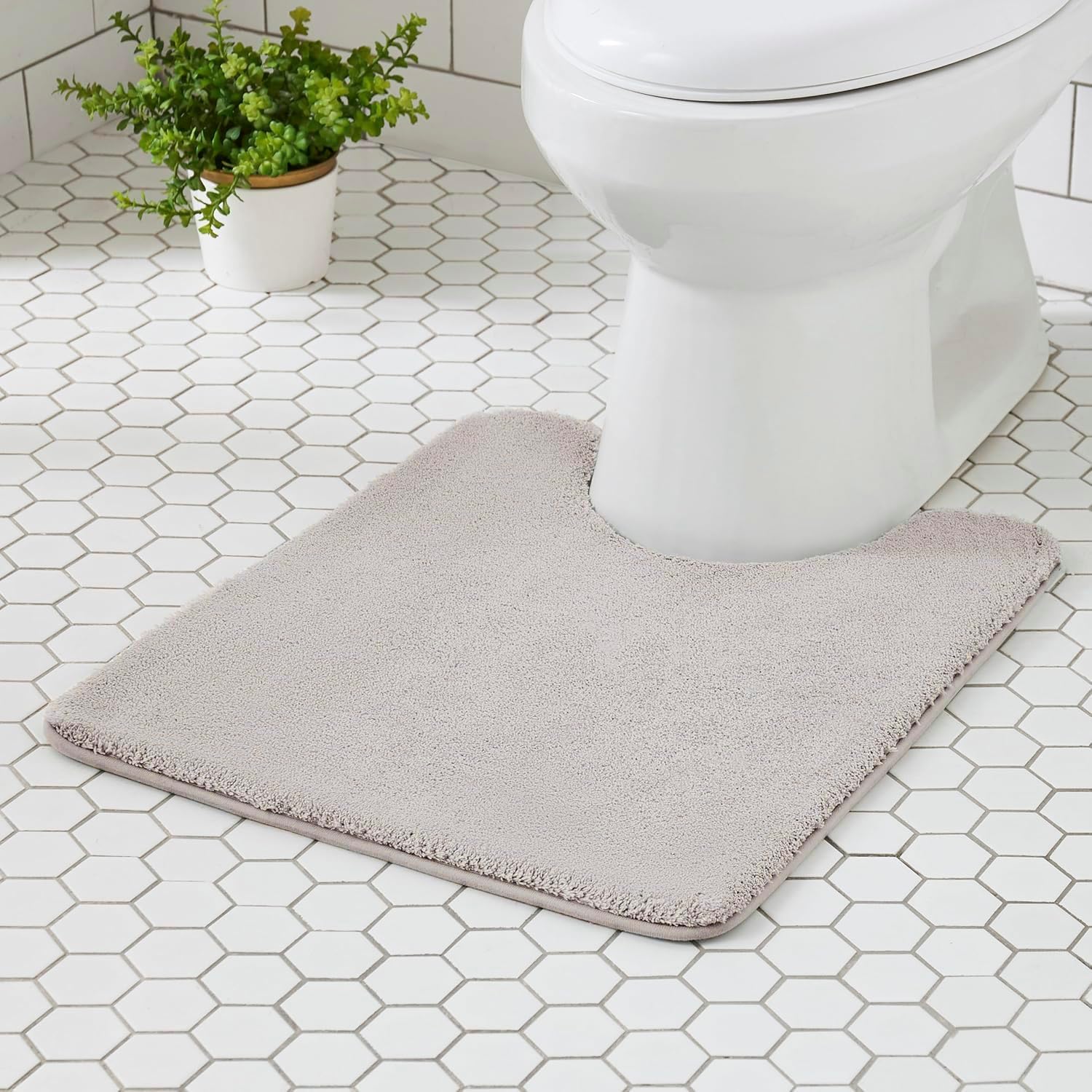 Light Gray Memory Foam Bath Mat