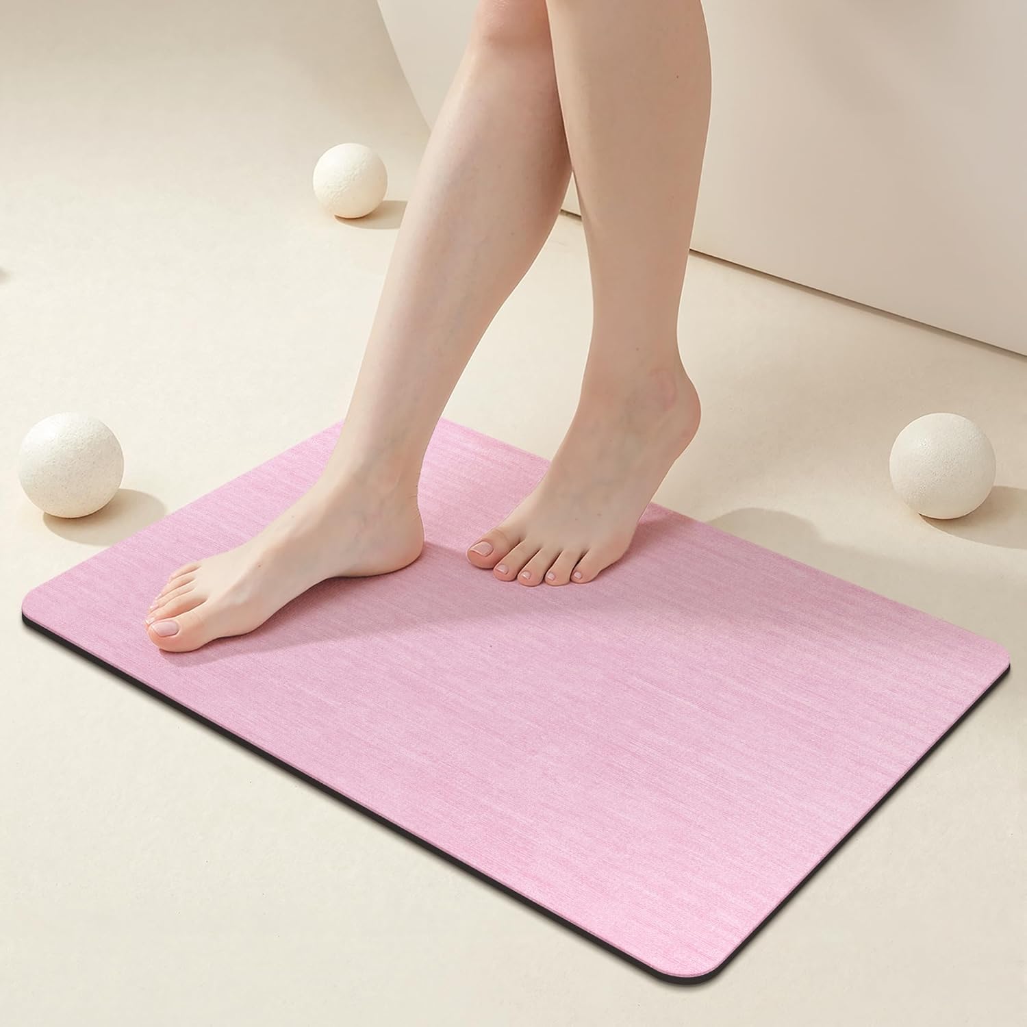 Light Grey Thin Non-Slip Bath Mat