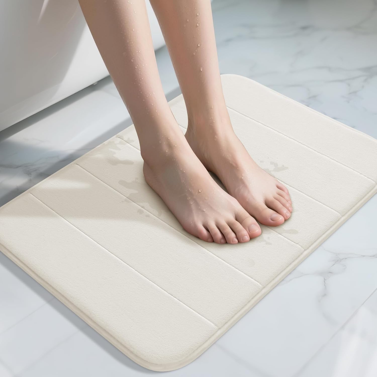 Grey Memory Foam Bath Mat