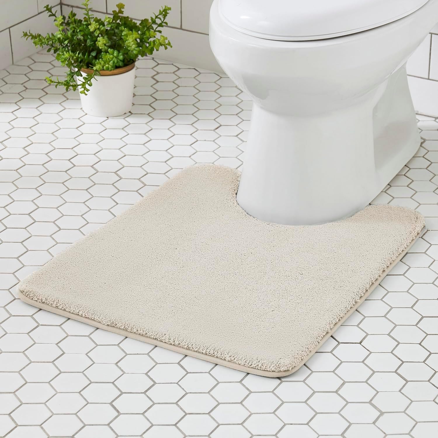 Light Gray Memory Foam Bath Mat