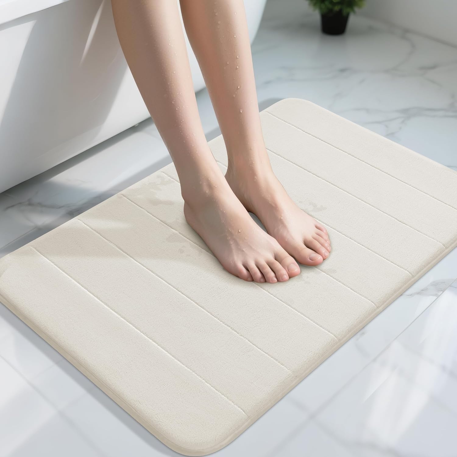 Grey Memory Foam Bath Mat