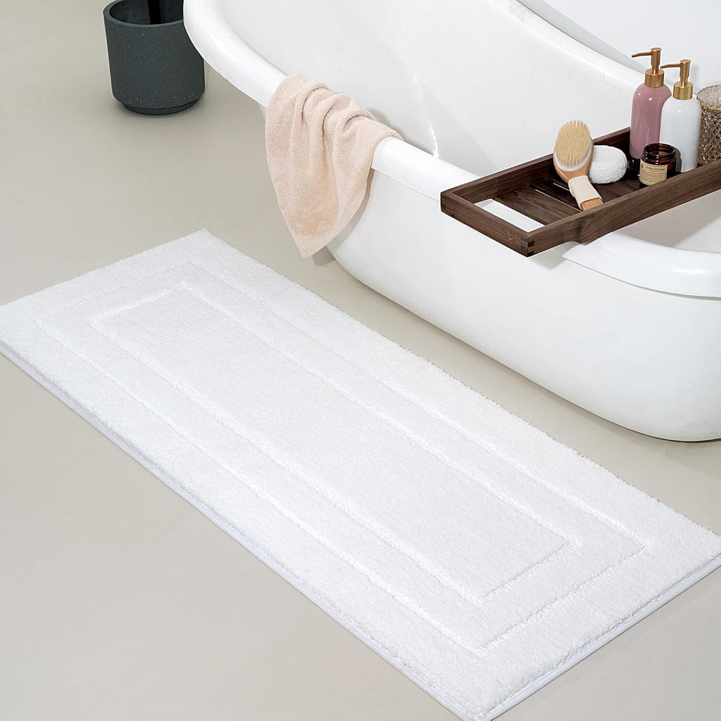 Gray Microfiber Non-Slip Bath Rug