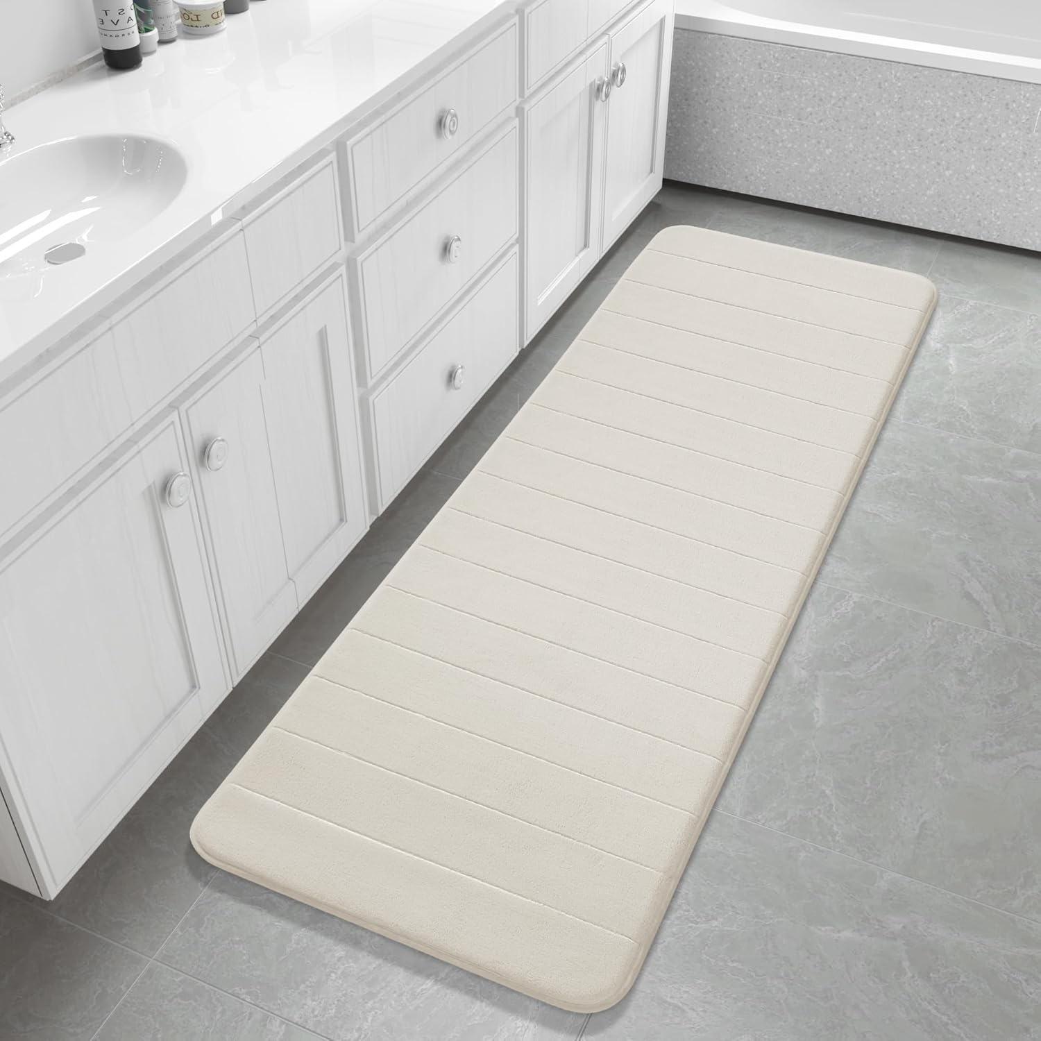 Grey Memory Foam Bath Mat