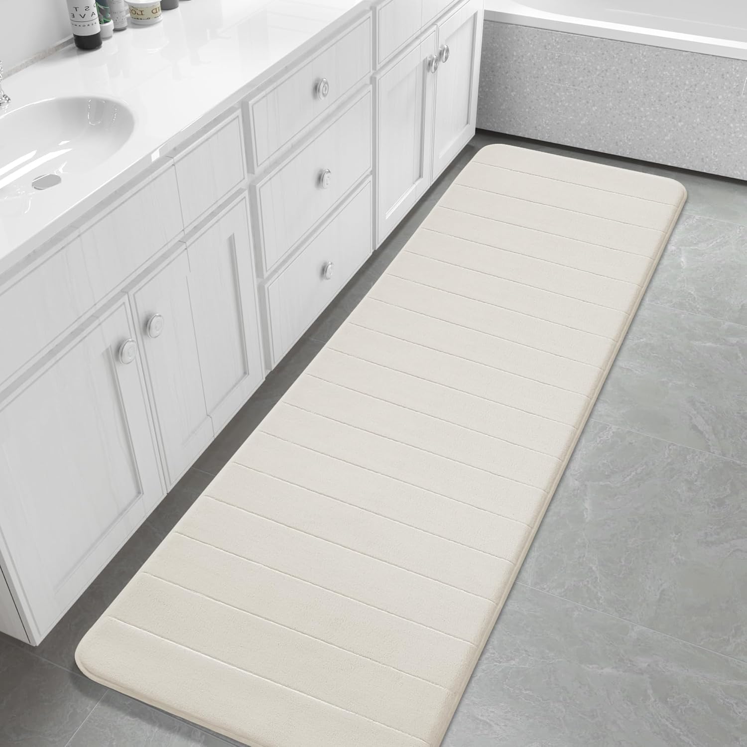 Grey Memory Foam Bath Mat