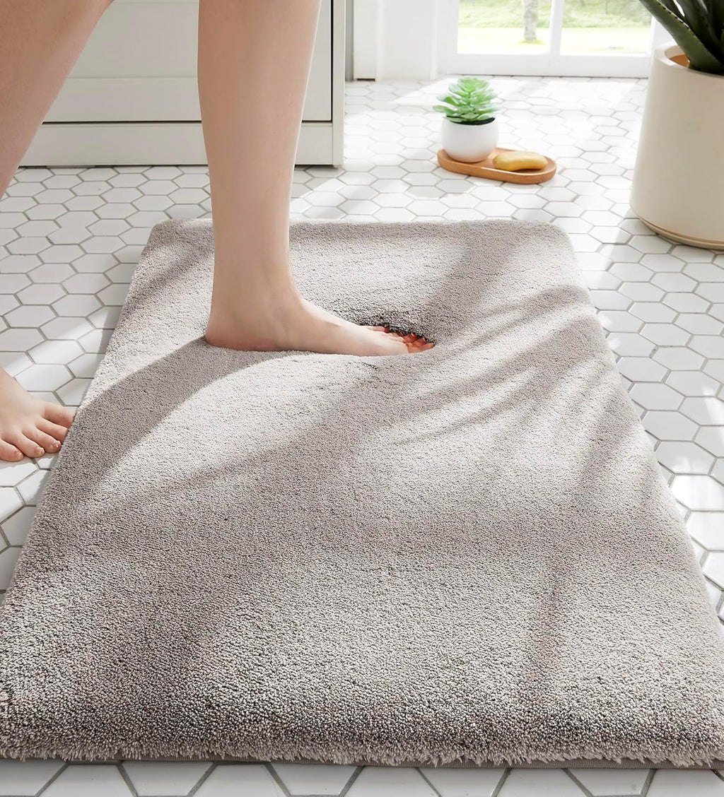 Light Gray Memory Foam Bath Mat