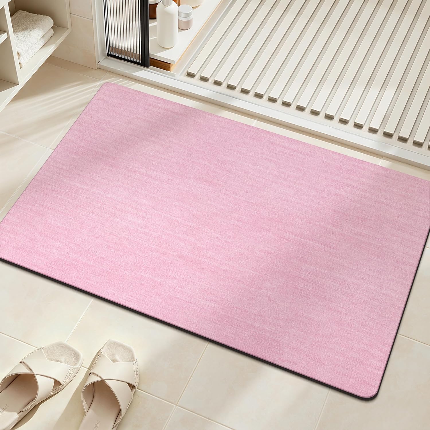 Light Grey Thin Non-Slip Bath Mat