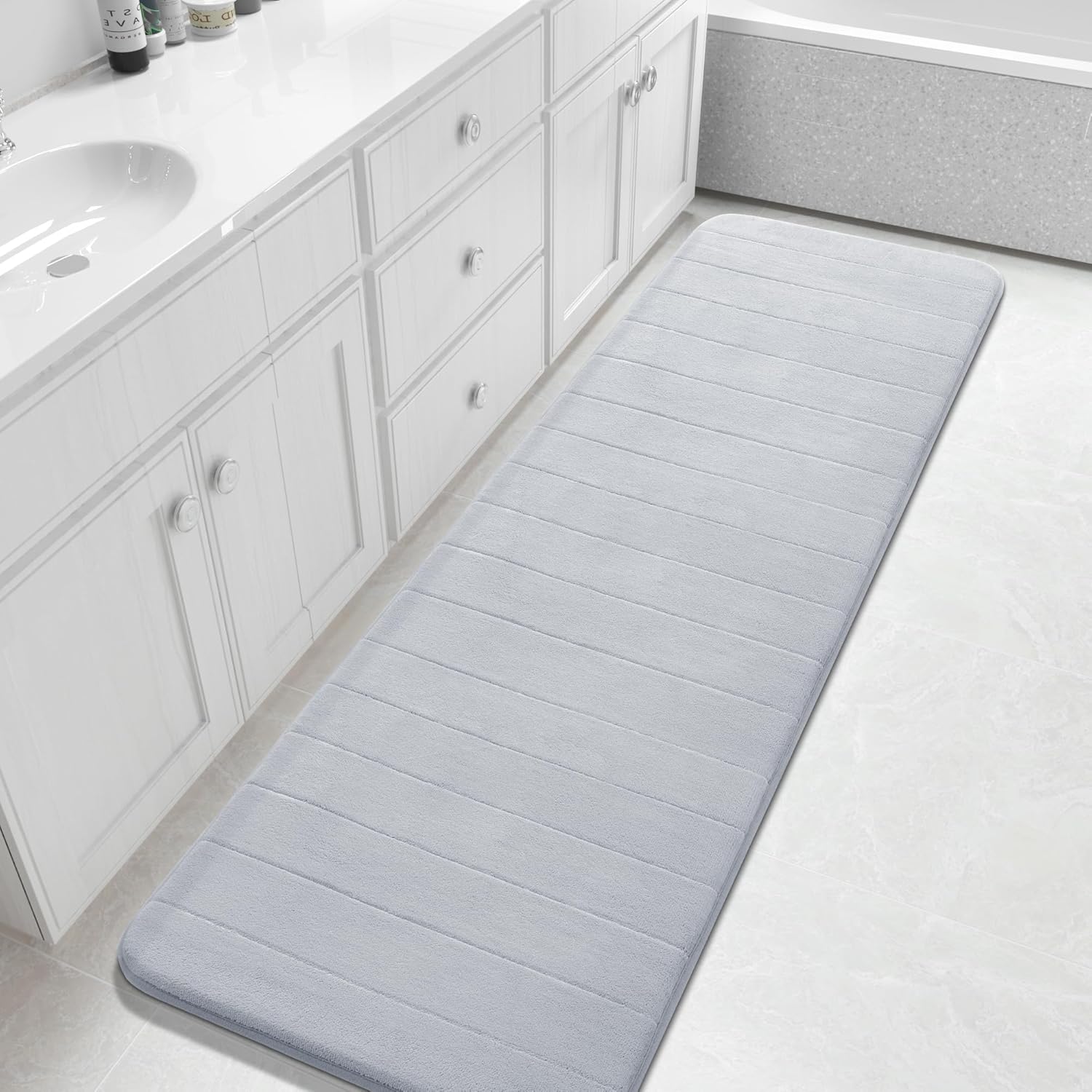 Grey Memory Foam Bath Mat