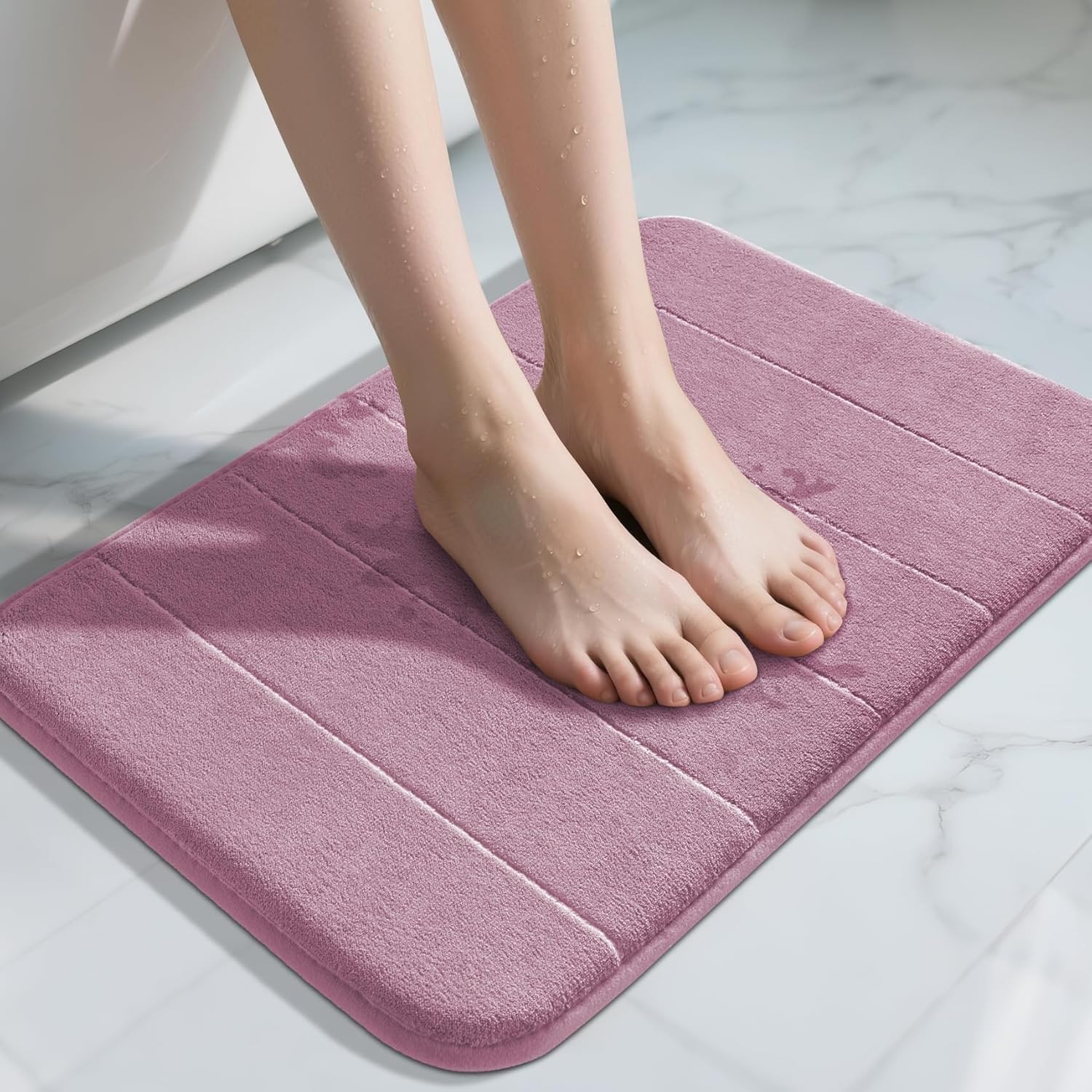 Grey Memory Foam Bath Mat