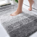 Grey Microfiber Bathroom Rug