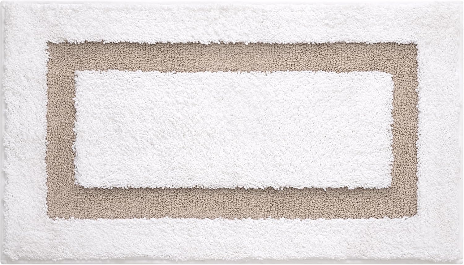 Gray Microfiber Non-Slip Bath Rug