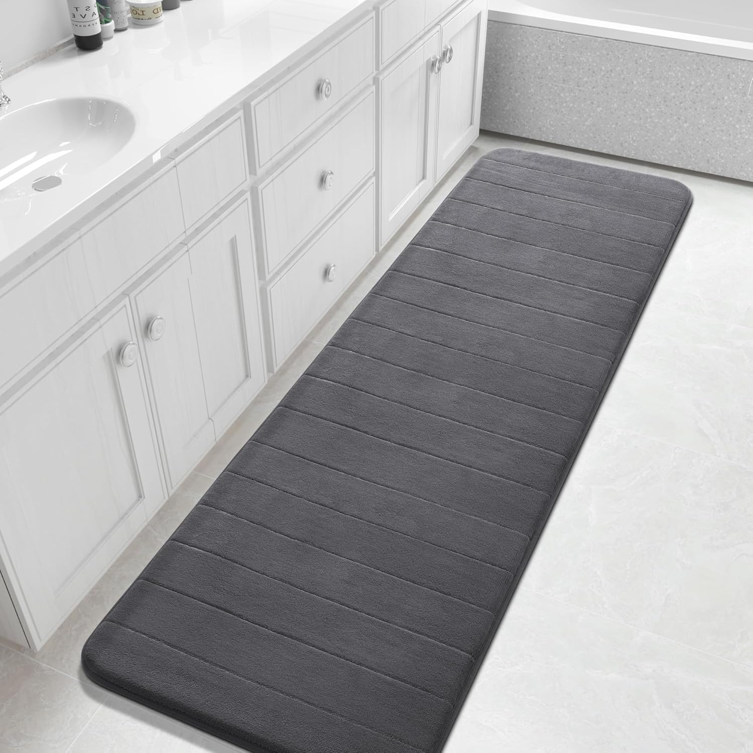 Grey Memory Foam Bath Mat