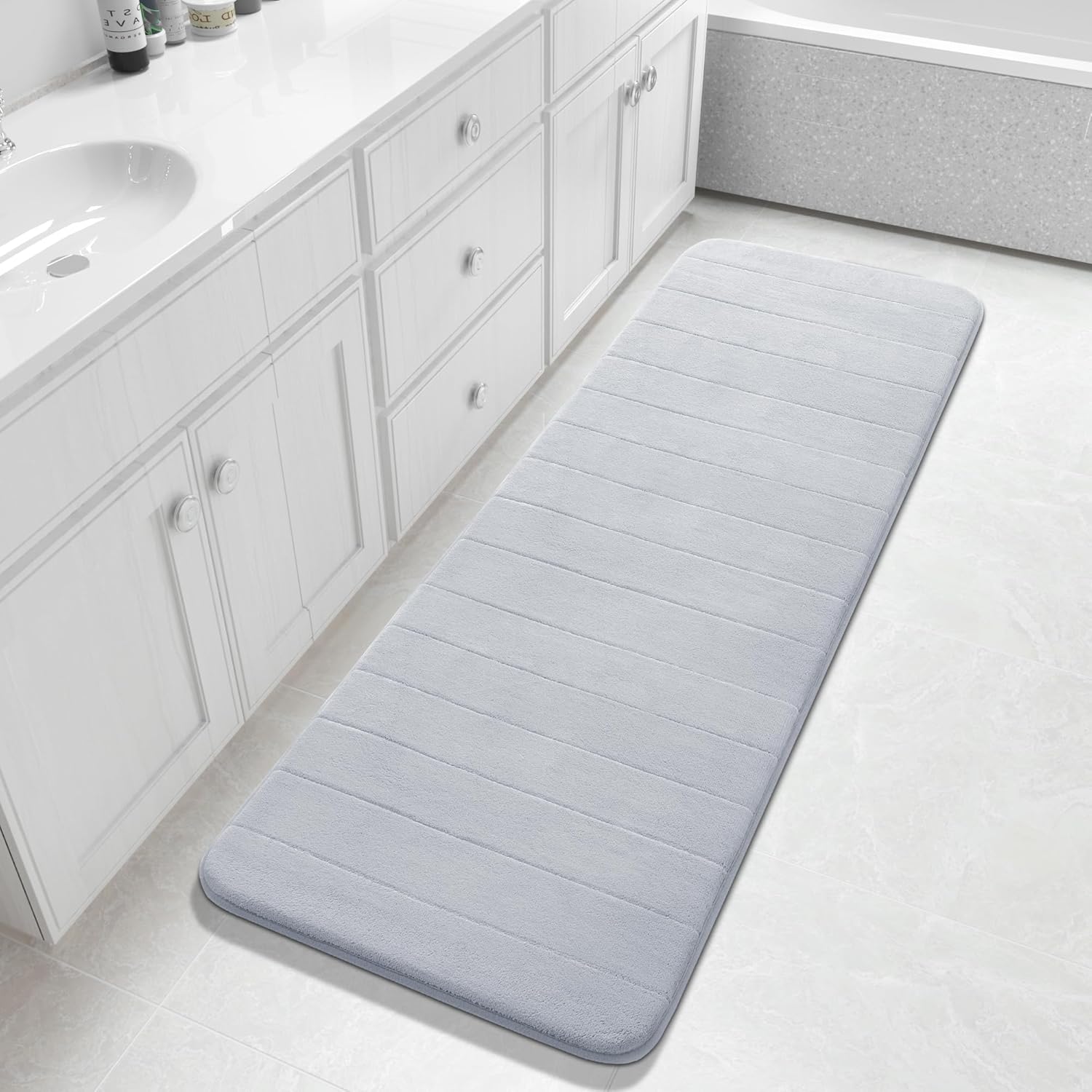 Grey Memory Foam Bath Mat