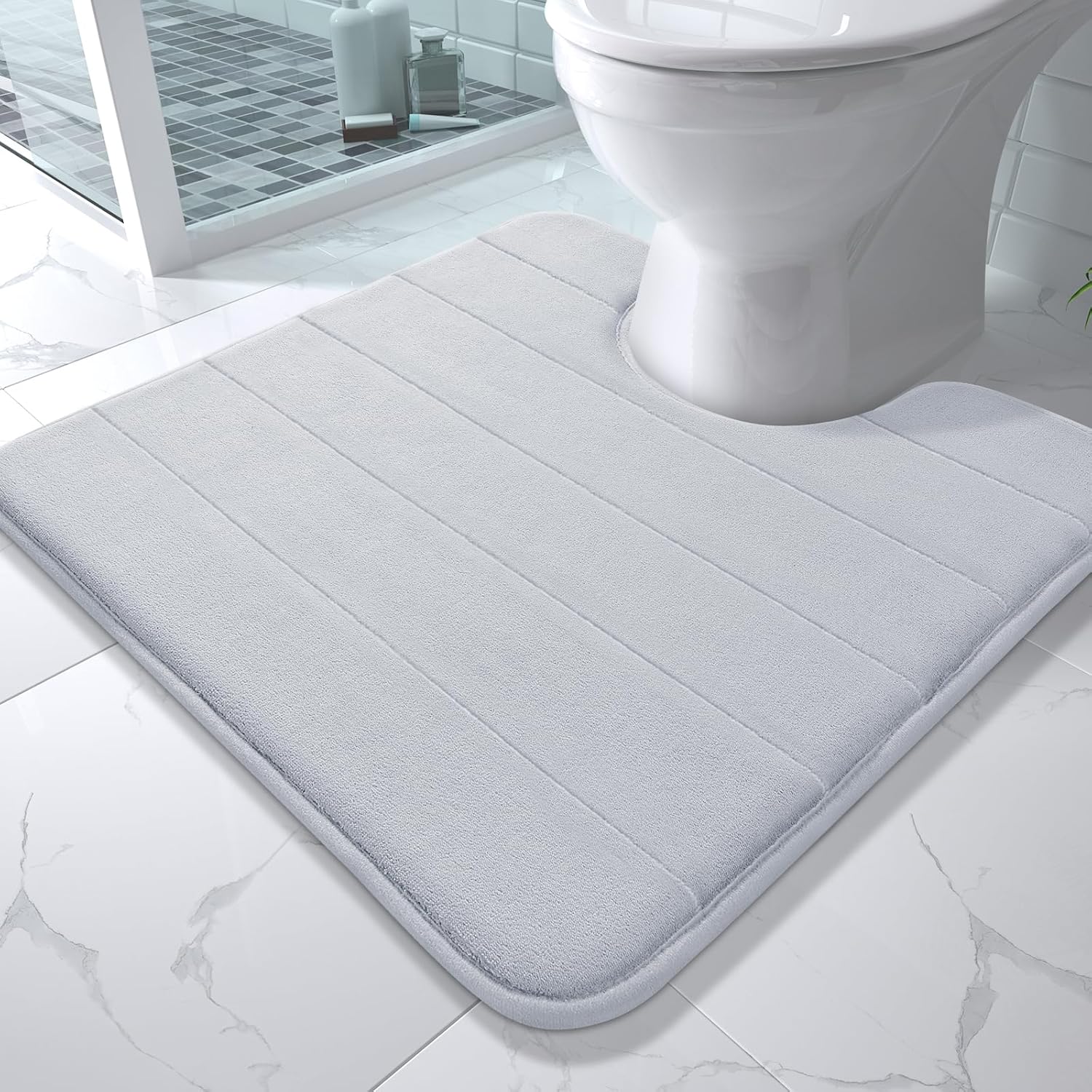 Grey Memory Foam Bath Mat