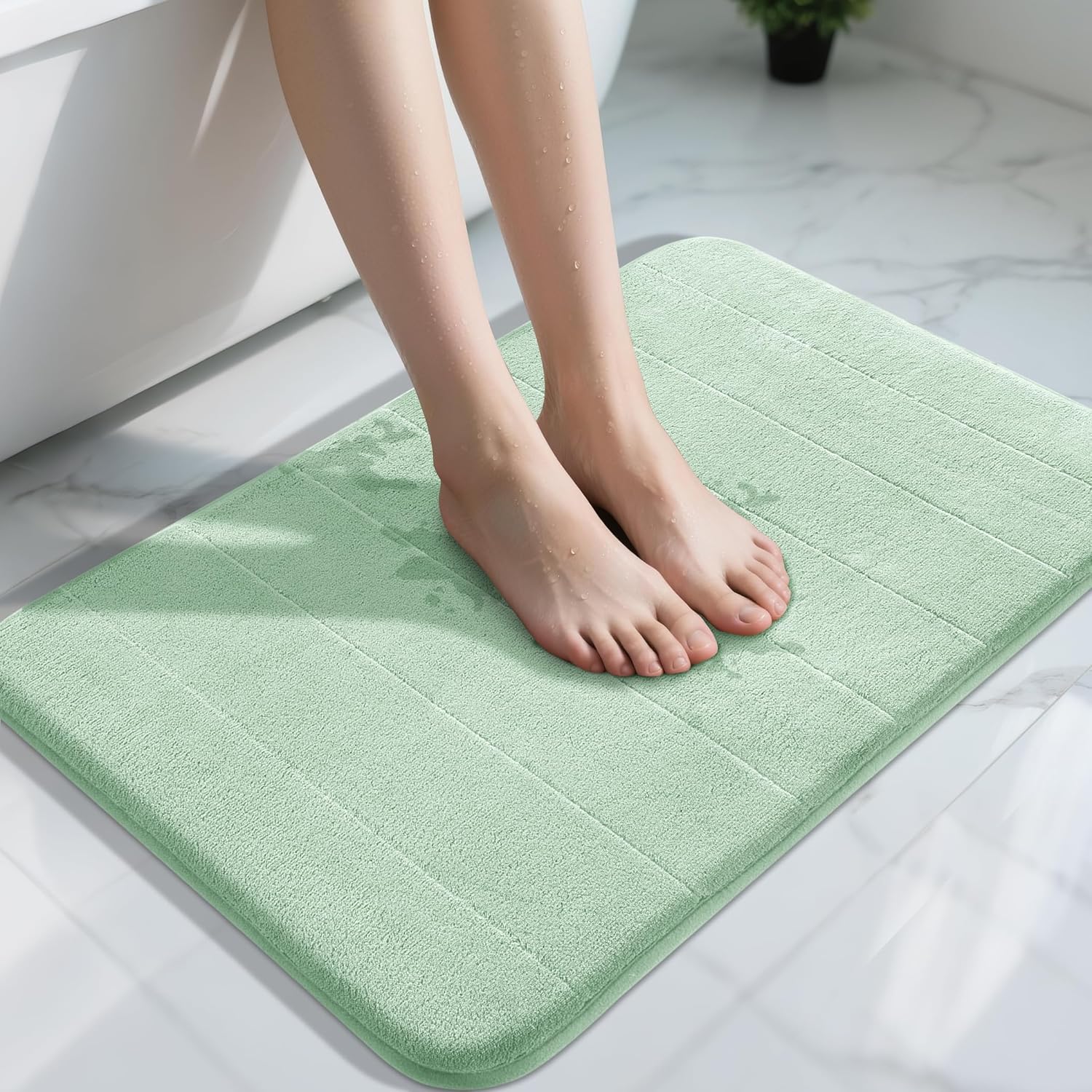 Grey Memory Foam Bath Mat