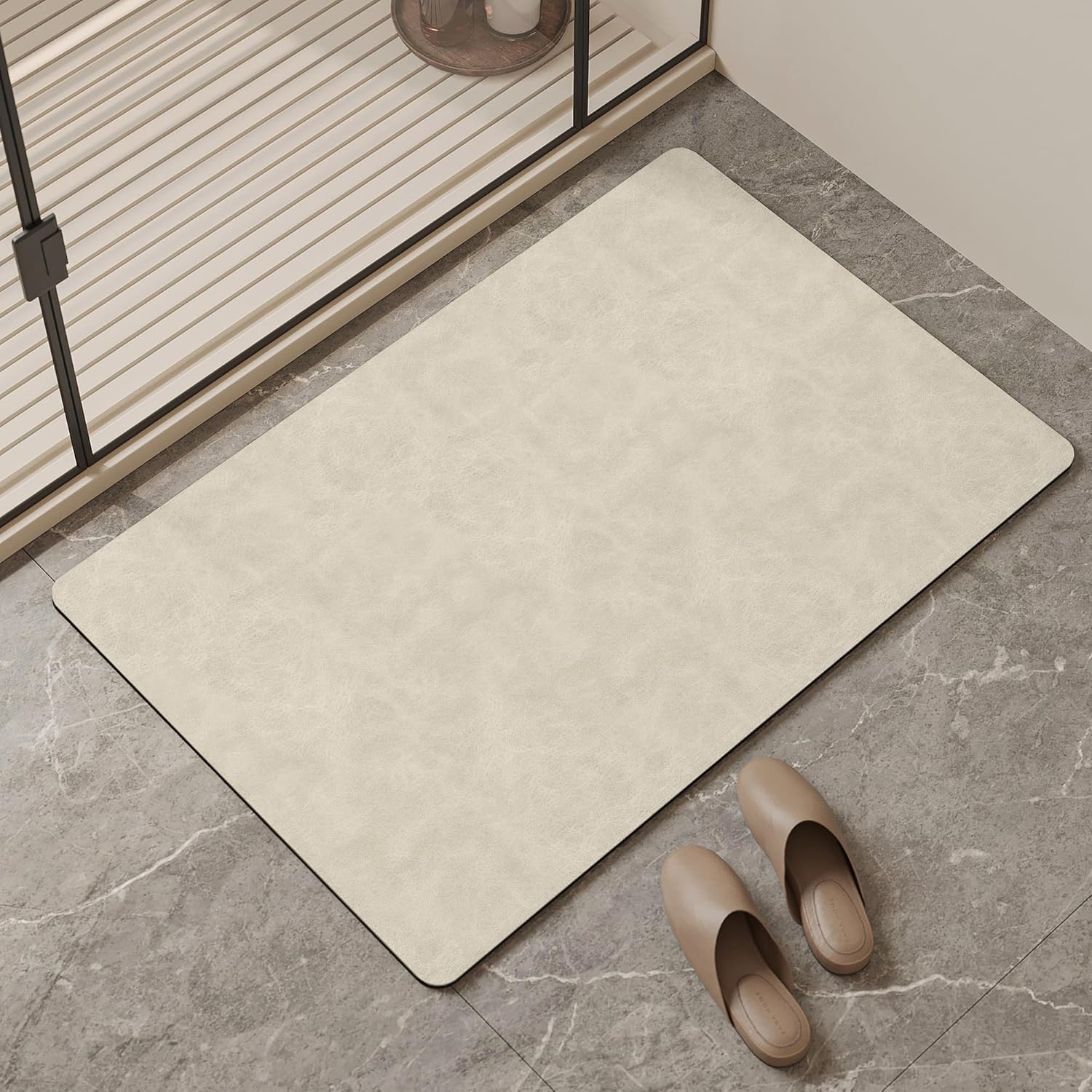 Light Grey Thin Non-Slip Bath Mat