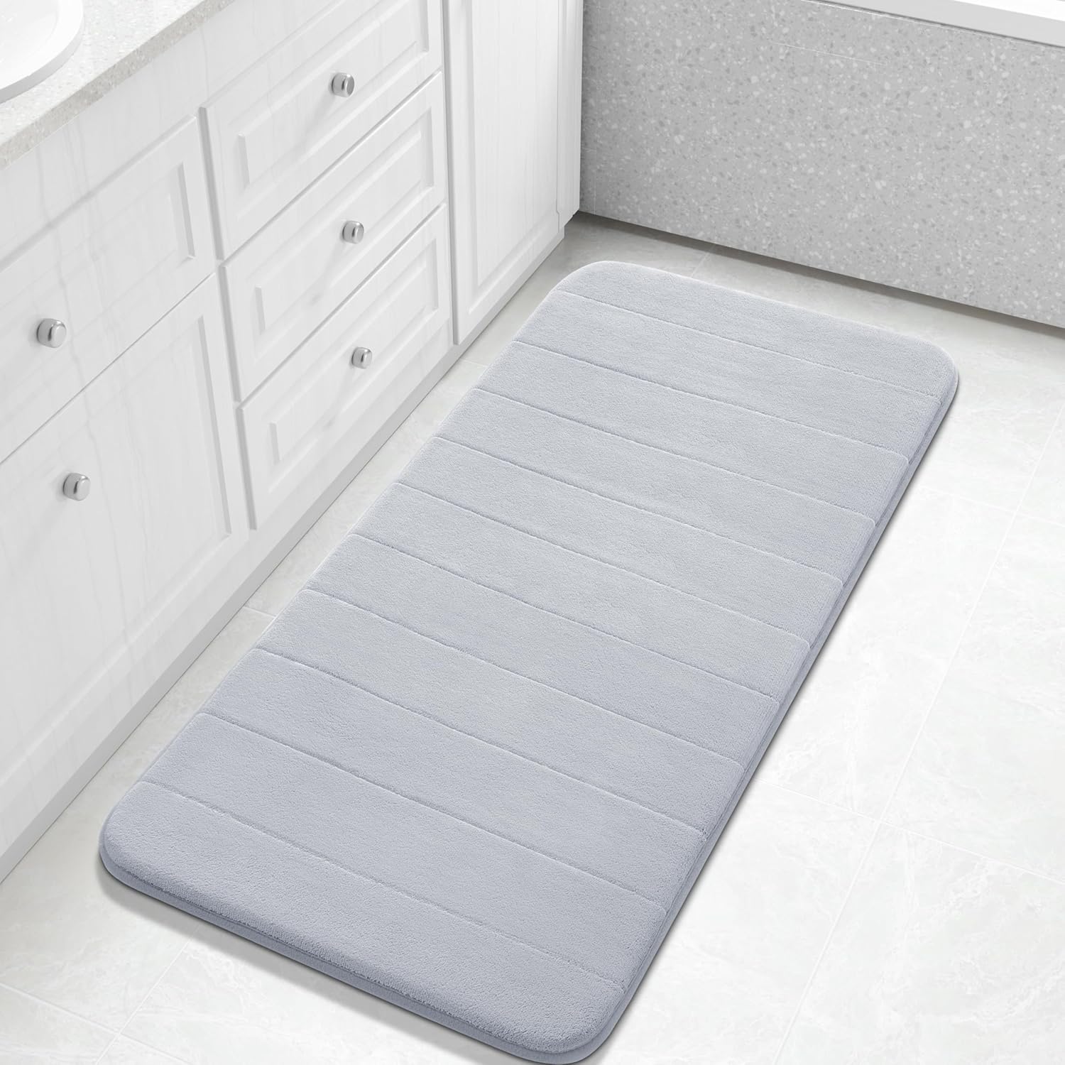 Grey Memory Foam Bath Mat