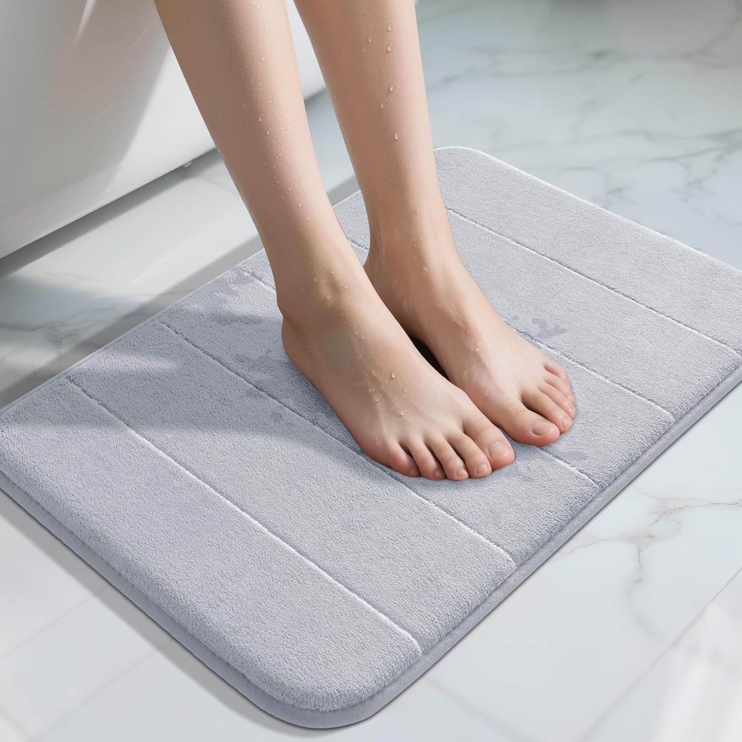 Grey Memory Foam Bath Mat