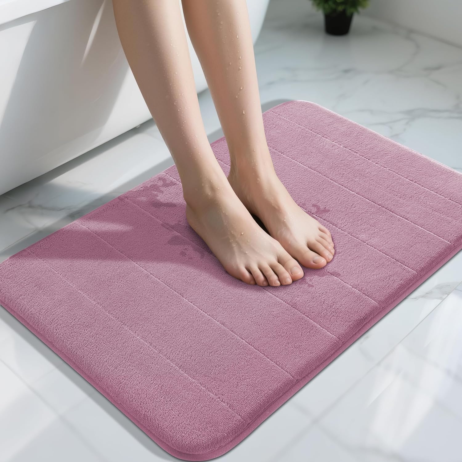 Grey Memory Foam Bath Mat