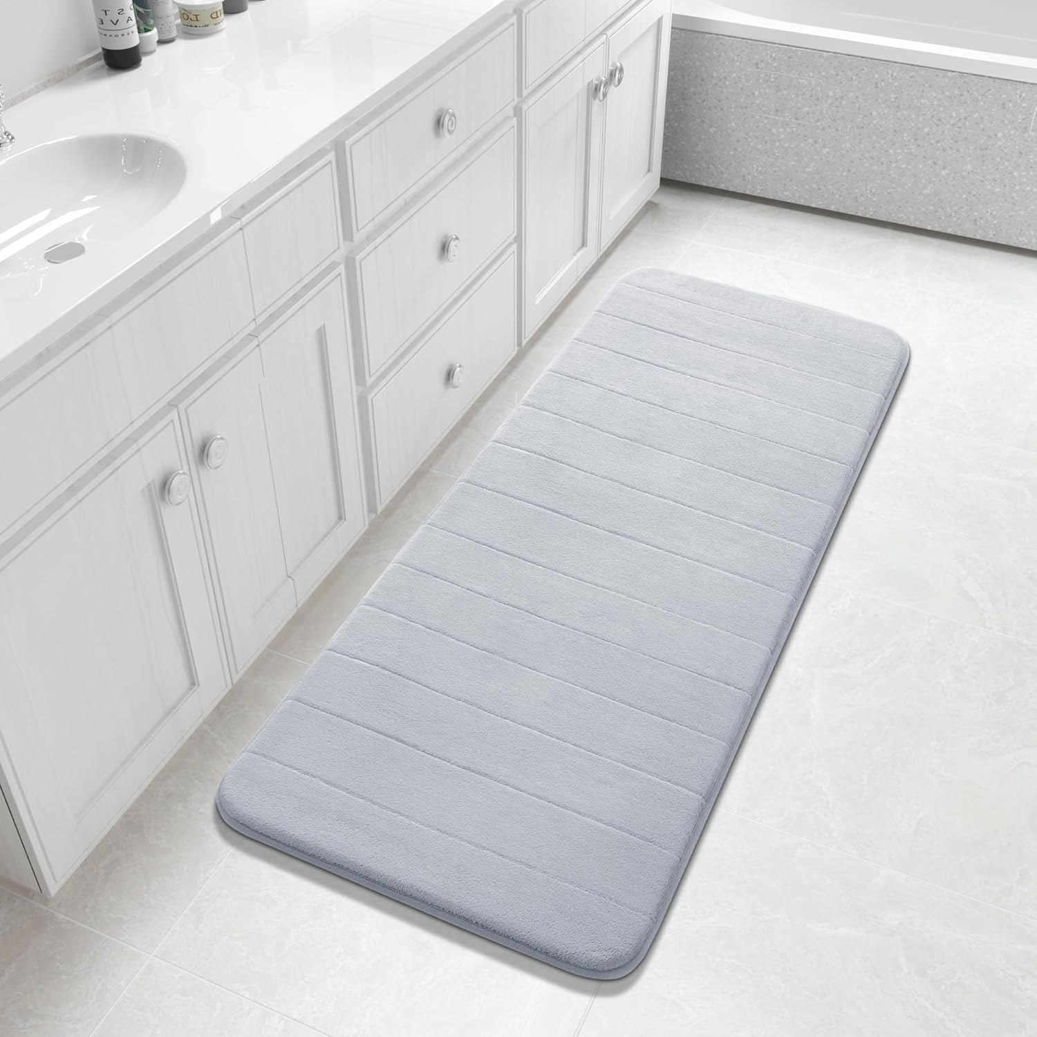 Grey Memory Foam Bath Mat