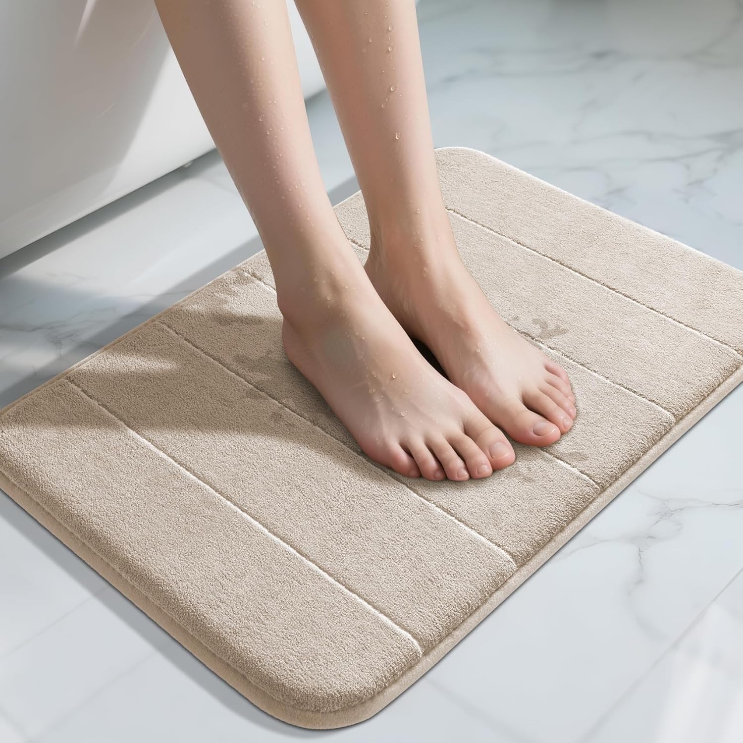 Grey Memory Foam Bath Mat