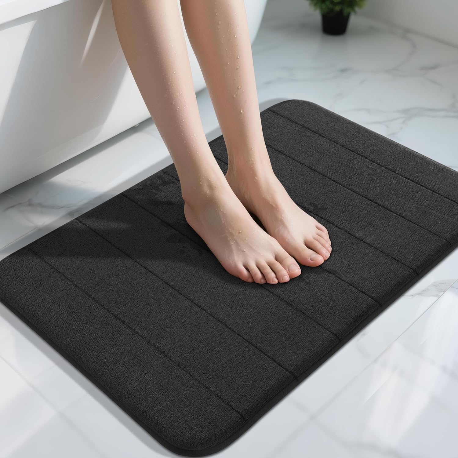 Grey Memory Foam Bath Mat