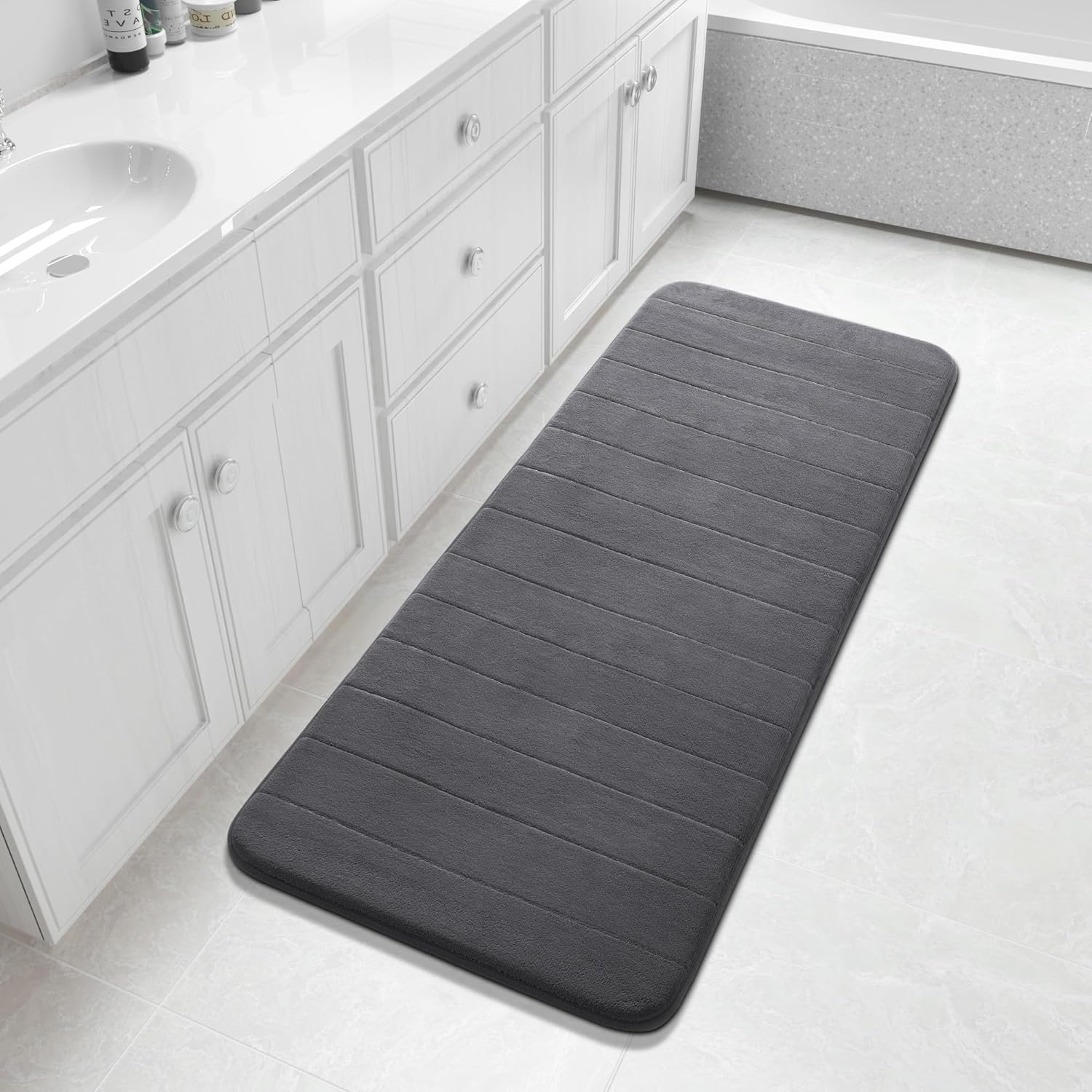 Grey Memory Foam Bath Mat