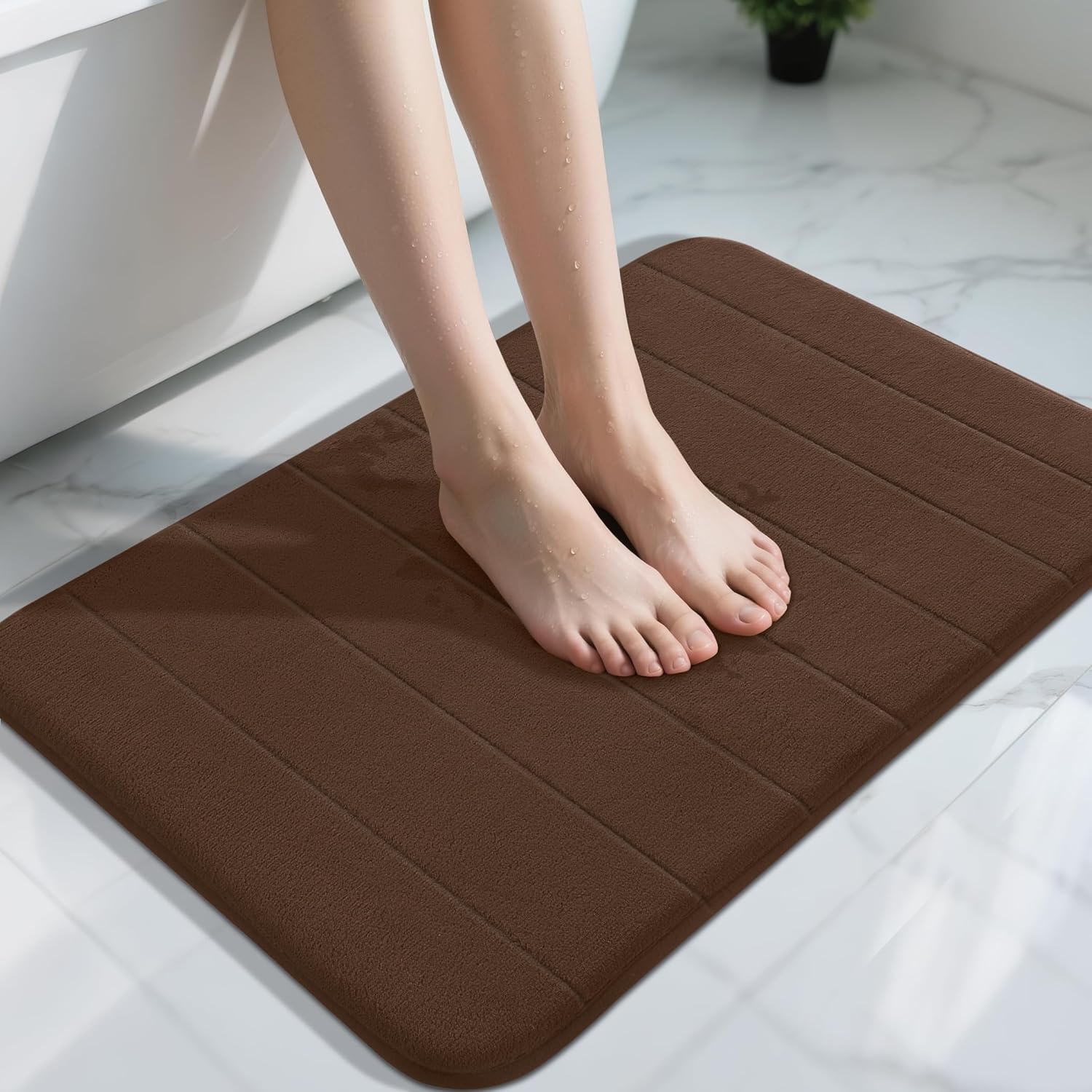 Grey Memory Foam Bath Mat