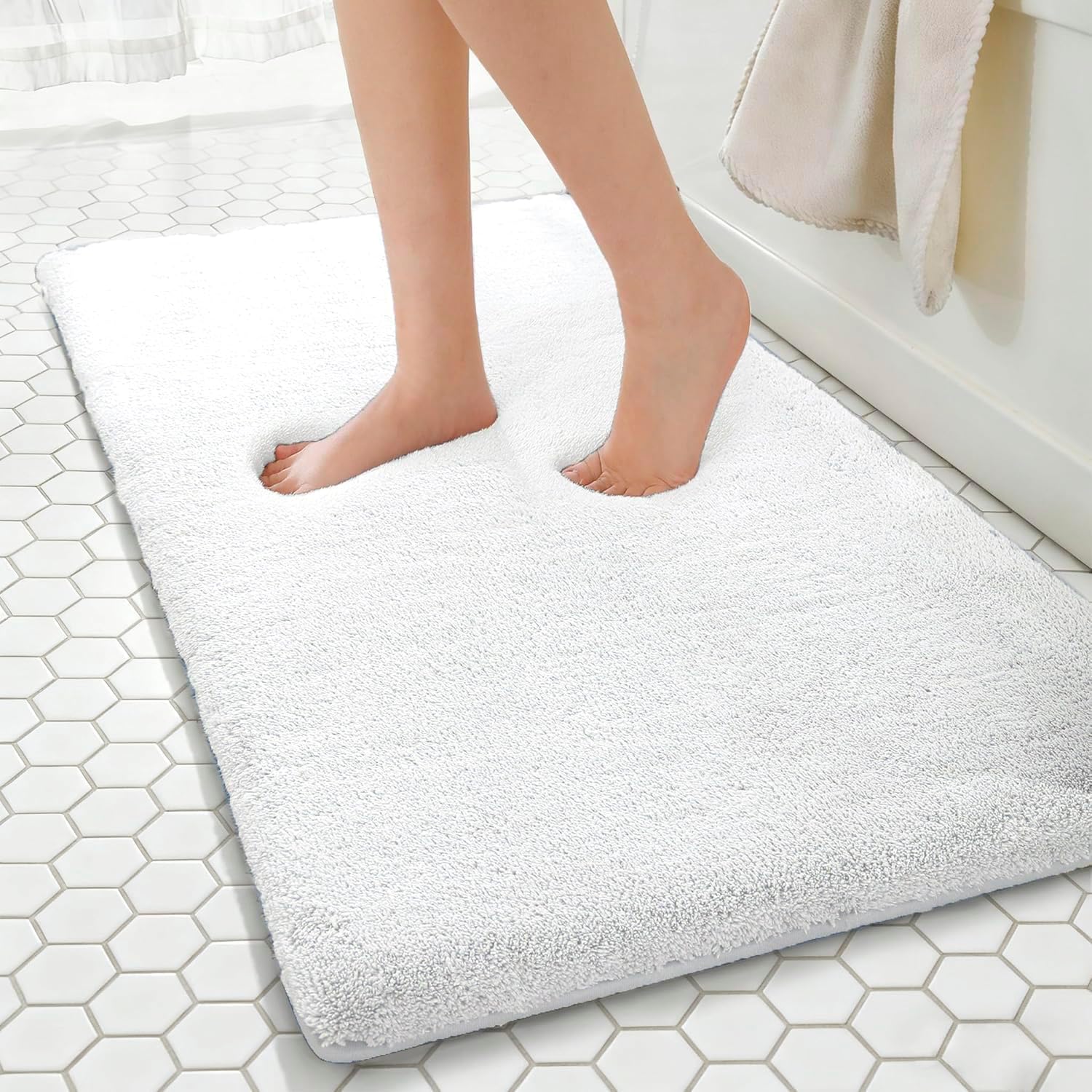 Light Gray Memory Foam Bath Mat