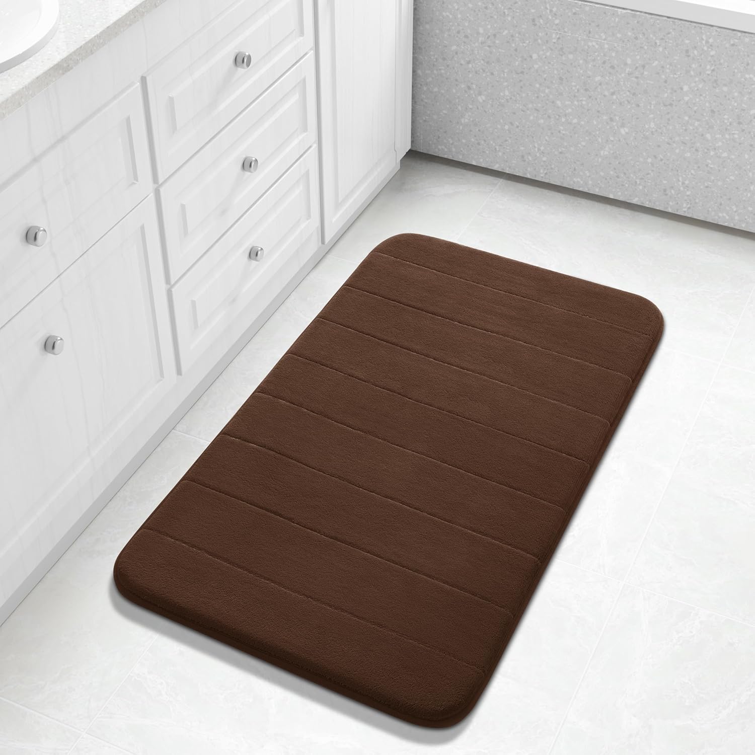 Grey Memory Foam Bath Mat