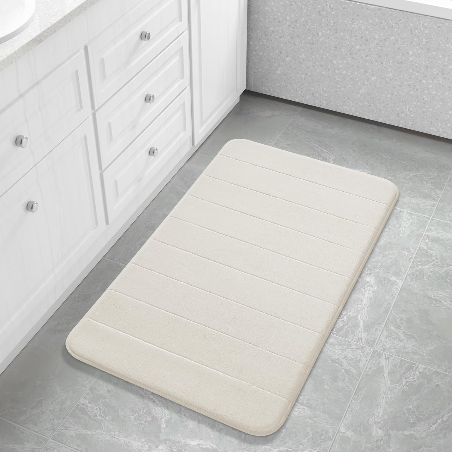 Grey Memory Foam Bath Mat