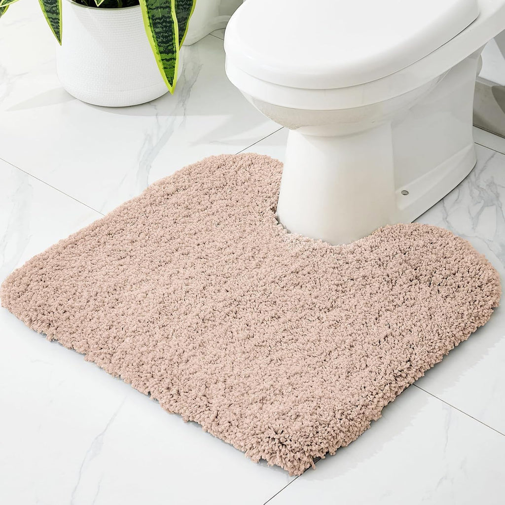 White Non-Slip Plush Bath Mat