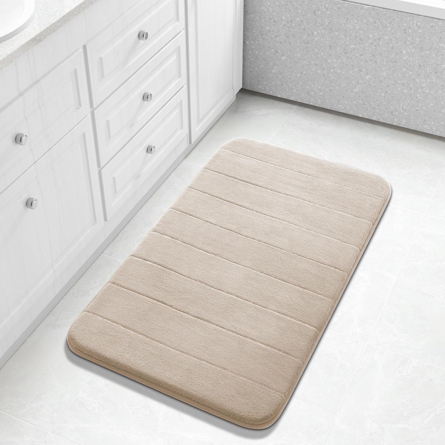 Grey Memory Foam Bath Mat