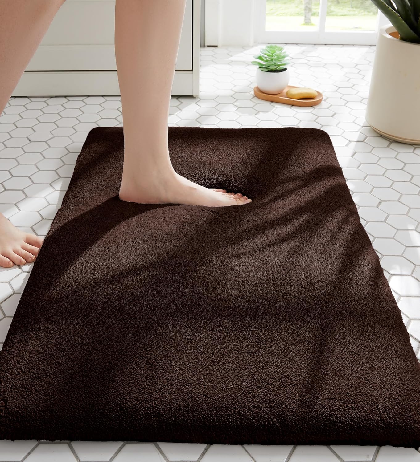 Light Gray Memory Foam Bath Mat