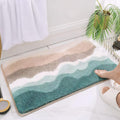 Green Microfiber Non-Slip Bath Mat