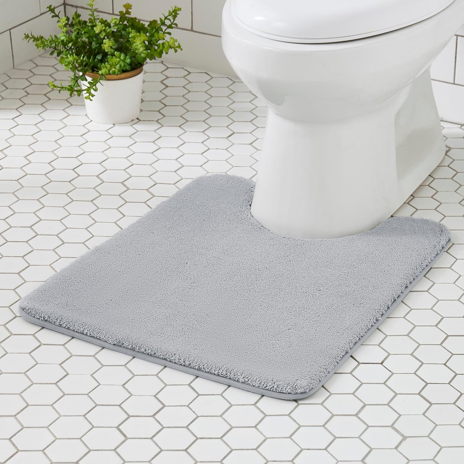 Light Gray Memory Foam Bath Mat