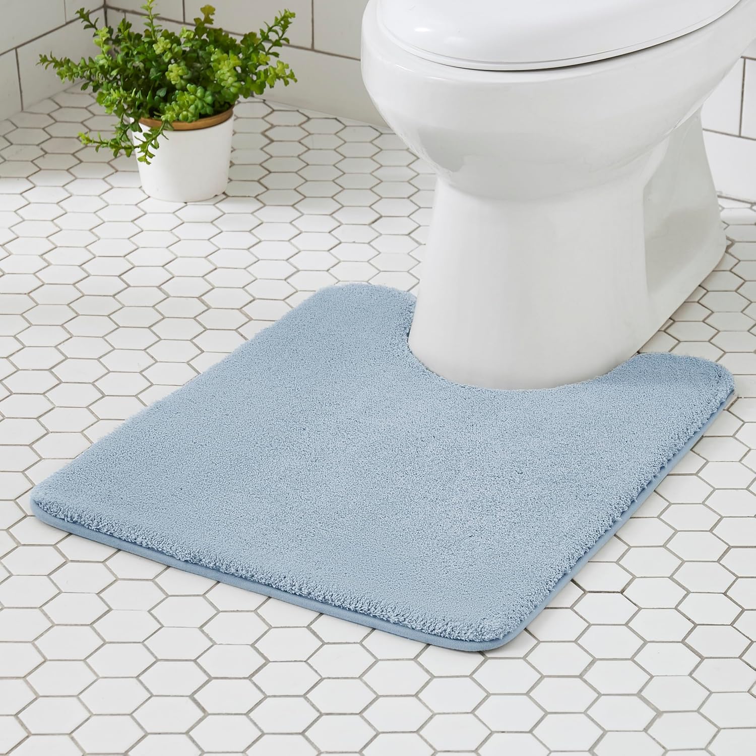 Light Gray Memory Foam Bath Mat