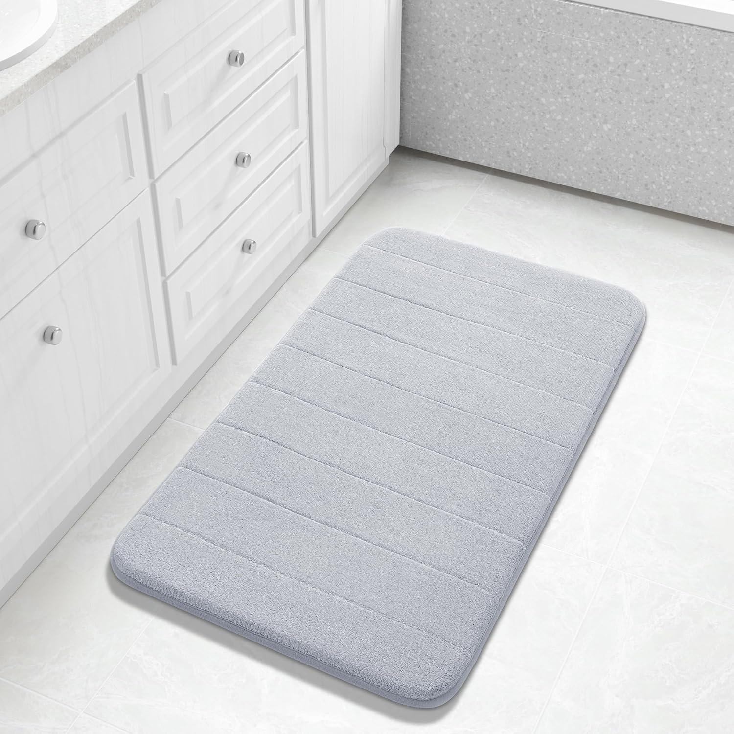 Grey Memory Foam Bath Mat