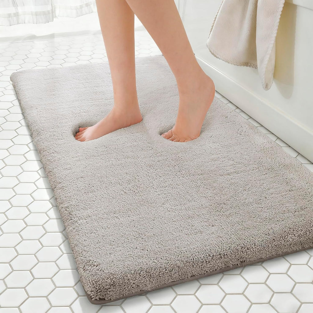 Light Gray Memory Foam Bath Mat