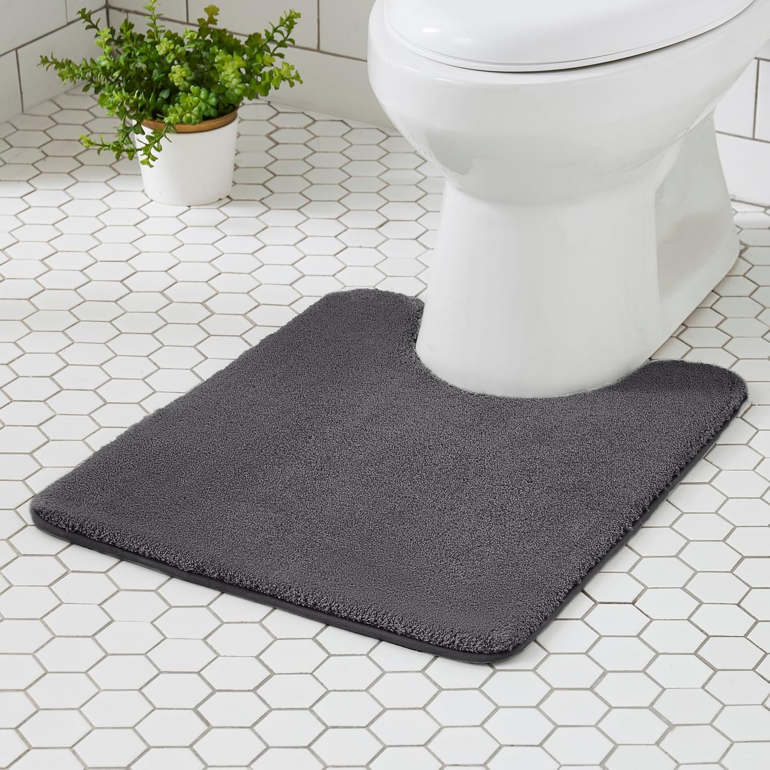 Light Gray Memory Foam Bath Mat
