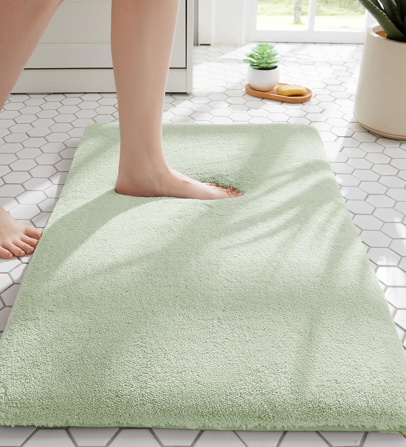Light Gray Memory Foam Bath Mat