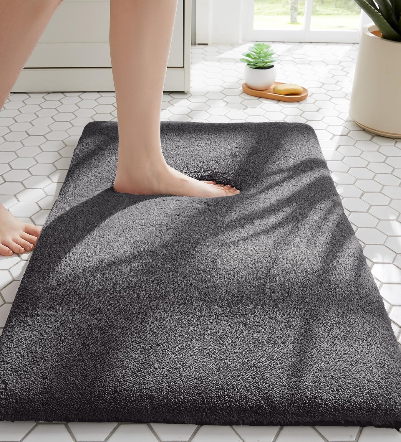 Light Gray Memory Foam Bath Mat