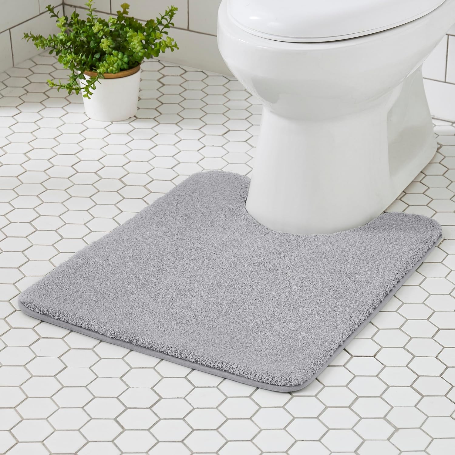 Light Gray Memory Foam Bath Mat