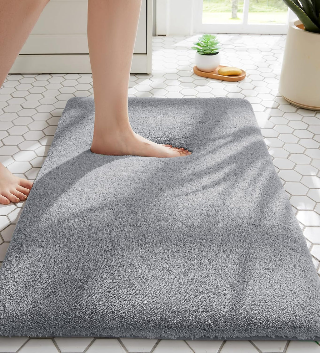 Light Gray Memory Foam Bath Mat