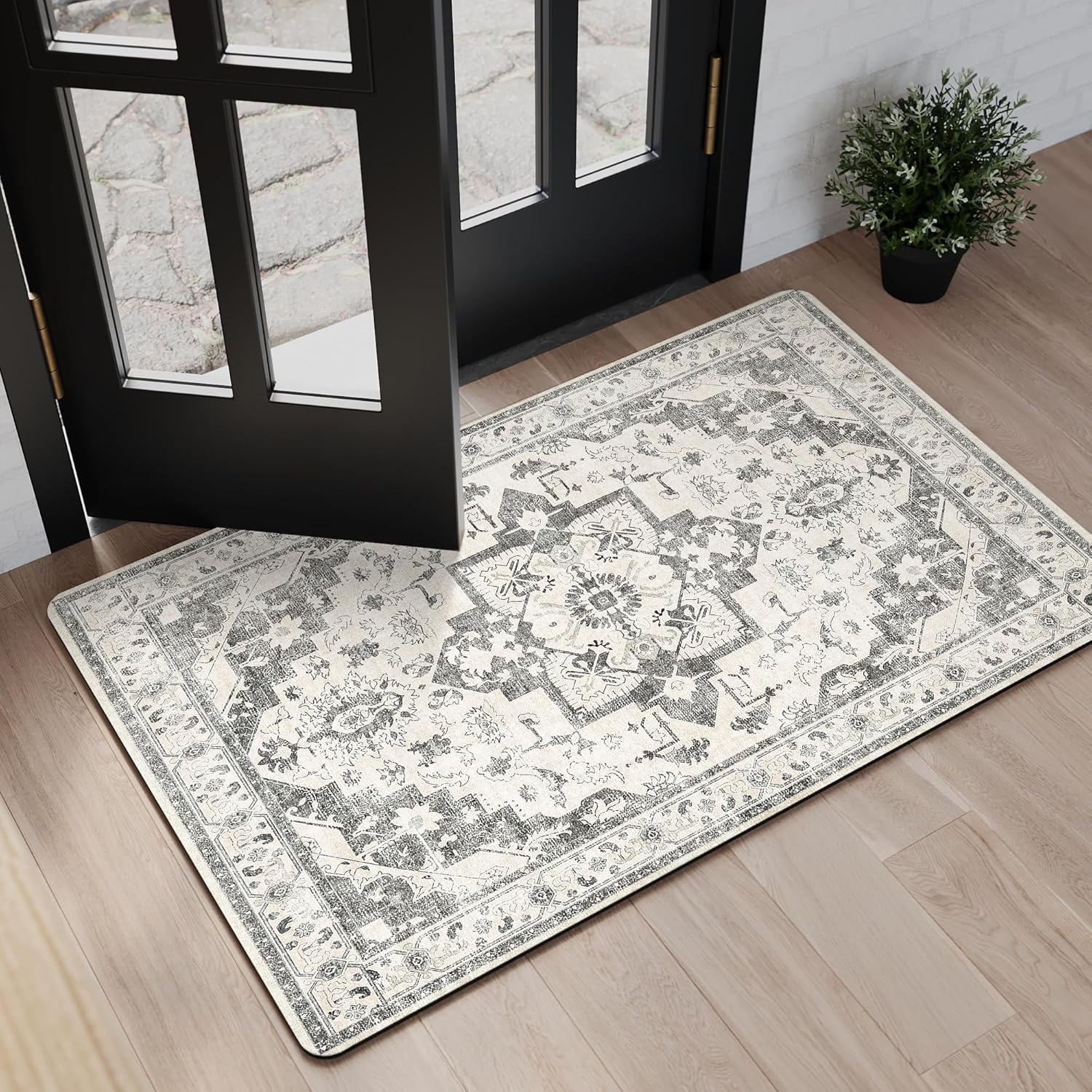 Light Grey Thin Non-Slip Bath Mat