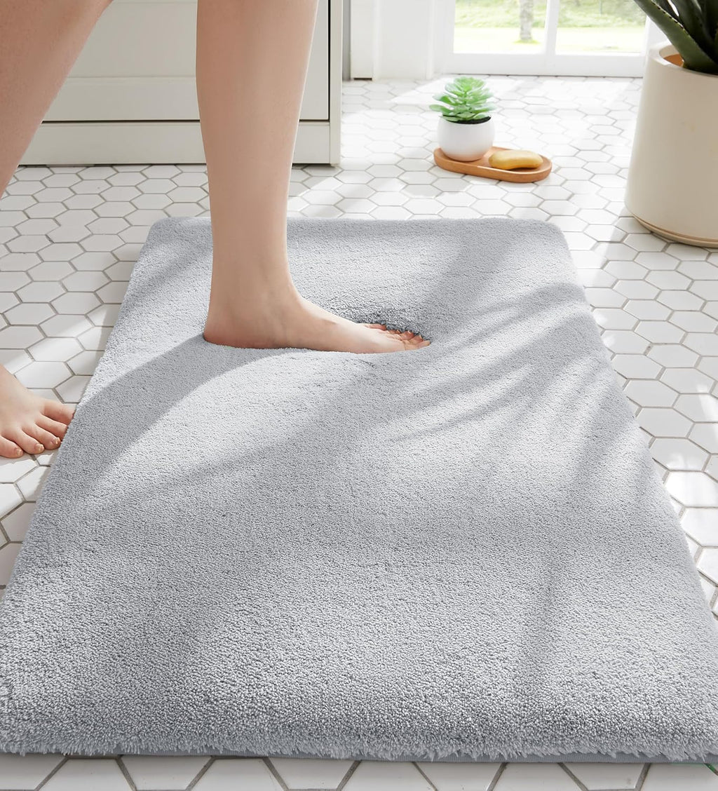 Light Gray Memory Foam Bath Mat